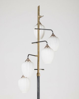 Vintage Brass Glass Floor Lamp From, Vintage Floor To Ceiling Lamp