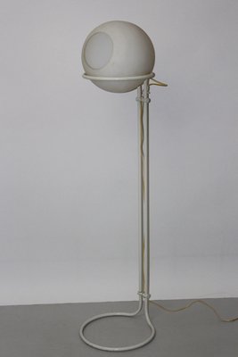 Vintage White Steel And Milk Glass Floor Lamp For Sale At Pamono