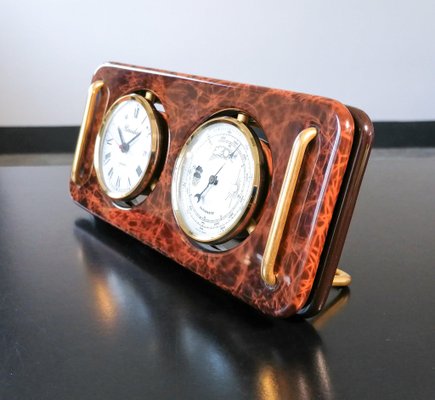 Orologio da tavolo con barometro di Pineider, 1774 in vendita su Pamono