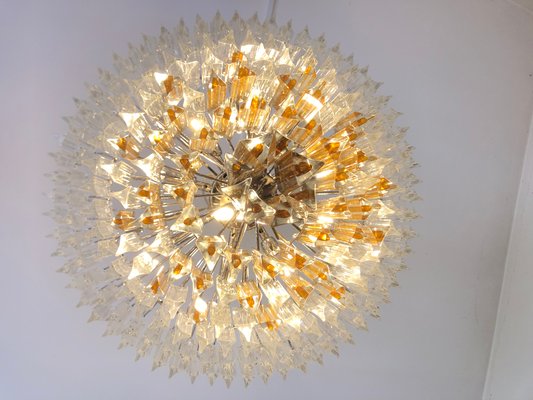 Huge Clear And Amber Triedro Murano Glass Chandelier From For At Pamono Murano Glass Chandelier From, Contemporary Amber Glass Chandeliers