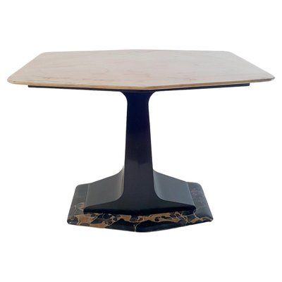 Mid Century Coffee Table with Marble Top and Base