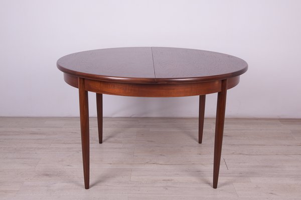 Mid Century Round Fresco Dining Table, Expanding Circular Dining Table Plans