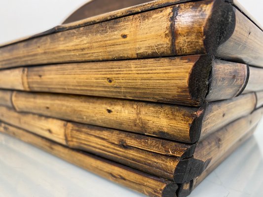 Vintage Bambus & Holz Briefablage bei Pamono kaufen