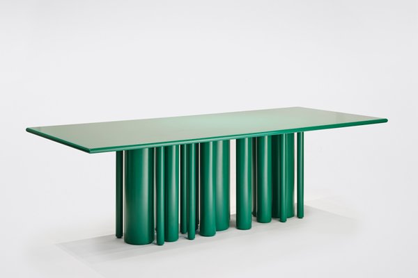 Green Matte Lacquer Dining Table by SoShiro for sale at Pamono