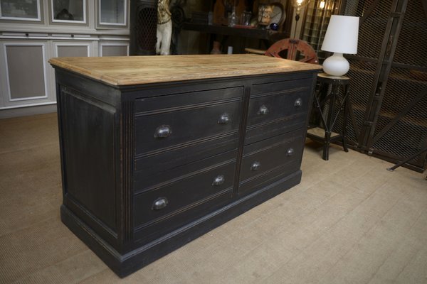 Fir Commercial Cabinet With 4 Large, Large Dark Wood Dresser