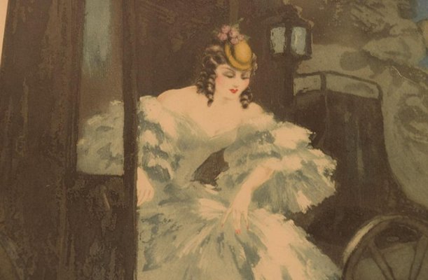 Luis Icart 画集 レトロ Louis Icart Art Print, Artwork, Print of a Painting, Vintage