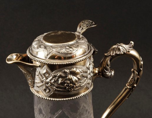 Jarra de cristal de plomo de corte antiguo, jarra de cristal pesada alta,  jarra de agua de cristal eduardiana victoriana de 10,5 de altura, regalo de  boda -  España