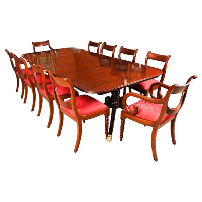 Regency Twin Pillar Dining Table 10, 20 Inch Seat Height Dining Room Chairs In Nigeria