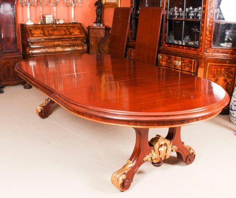 Victorian Mahogany Twin Base Extending Dining Table 19th Century For At Pamono Victorian Mahogany Twin Base Extending, Extending Dining Table Hutch