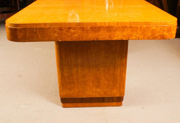 Art Deco Birdseye Maple Dining Table, Birdseye Maple Veneer Furniture