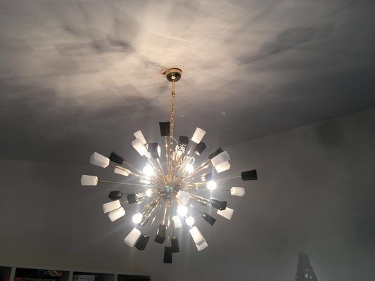 Black on sale oval chandelier
