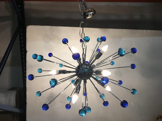 Dark blue sale chandelier