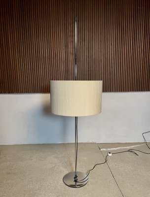 Large German Chromed Floor Lamp With, Large Floor Lampshade