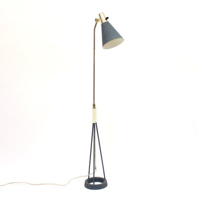 Mid Century Swedish Height Adjustable, Adjustable Floor Lamp Black