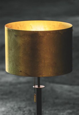 Swipe Black Raw Brass Table Lamp from Konsthantverk for sale at Pamono