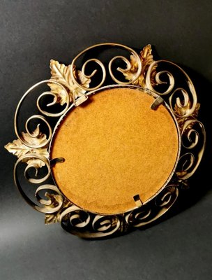 Miroir feuilles d'or en métal D70cm SPIRITUAL HOME - Doré - Veo shop