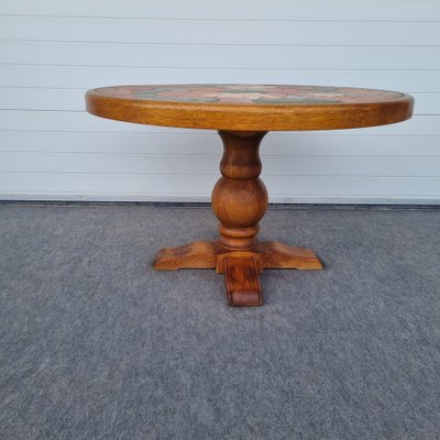 Vintage Round Dining Table From Barrois, Antique Round Dining Table With Claw Feet