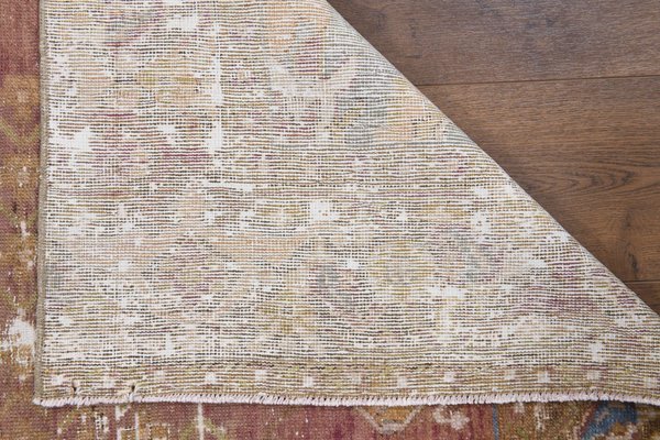 Antique Turkish Handmade Rug In Wool, Will Latex Backed Rugs Damage Vinyl Plank Flooring