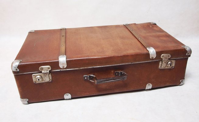 Vintage 1940s Leather Suitcase