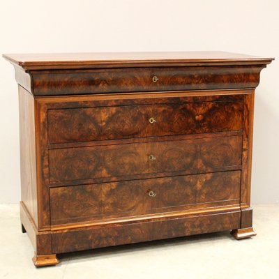 Antique Louis Philippe Chest Of Drawers, Louis Philippe 6 Drawer Dresser Black White Gold