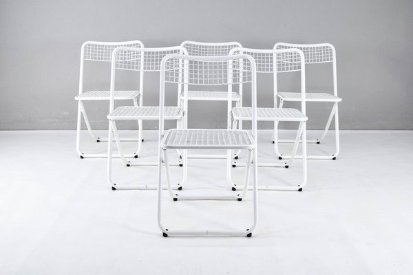 Mid-Century Industrial Folding Garden Chairs by Federico