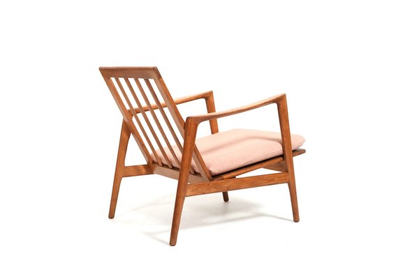Mid Century Easy Chair In Solid Oak, Ikea Solid Oak Furniture