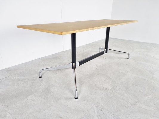 Desk Table By Charles Ray Eames, 72cm Erik Buch Replica Natural Wood Bar Stool