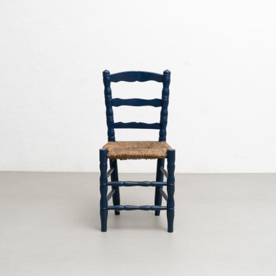 Rustic Traditional Hand Painted Wood Chair Circa 1940 for sale at