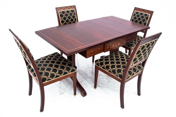 19th Century Empire Style Dining Table, European Dining Room Table Sets
