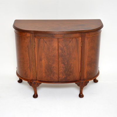 Antique Walnut Bow Front Cabinet For, Bow Storage Cabinets