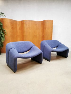 Mid Century Dutch F598 Groovy M Easy Chair by Pierre Paulin for