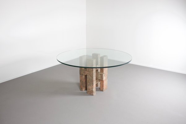Sculptural Ballez Dining Table In, Tree Trunk Dining Table With Glass Top