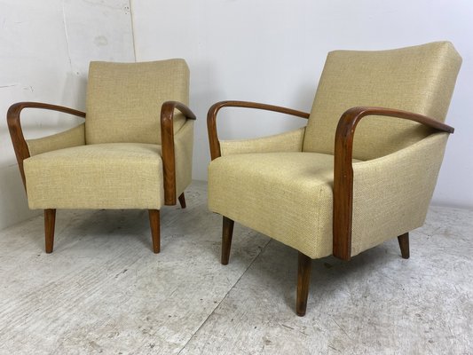 Vintage Mid Century Modern Easy Chairs 1950s Set of 2