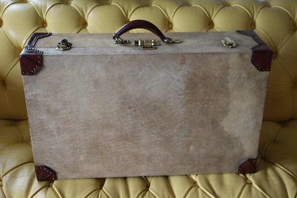 Brown Canvas Shoe Trunk, 1930s for sale at Pamono