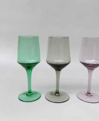MEMENTO - Set 6 bicchieri da liquore in vetro colorato