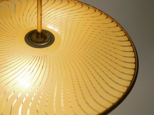 Mid Century Italian Brass Ceiling Lamp