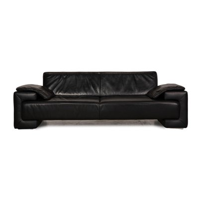 Black Leather 3 Seat Sofa With Electric, Sofa Black Leather Used