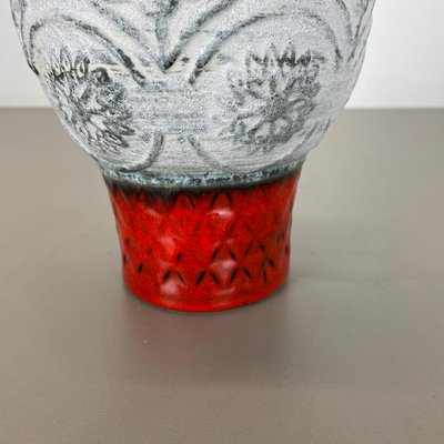 Colorful Abstract Fat Lava Pottery Vase from Bay Keramik Colorful Abstract Fat Lava Pottery Vase from Bay Keramik