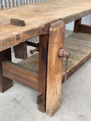 Antique Wooden Workbench for sale at Pamono