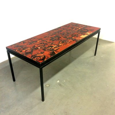 Handmade Dining Table With Tile Top By Wilhelm And Elly Kuch 1967 Handmade Dining Table With Tile Top By Wilhelm And Elly Kuch 1967 1