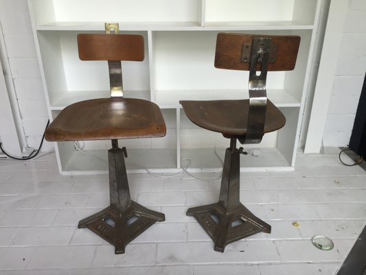 Vintage German Factory Chairs From Singer Set Of 2 For At Pamono Vintage German Factory Chairs From Singer Set Of 2 1