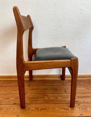 Danish Oak Dining Chair With A Black, Black Dining Room Chairs With Cushion