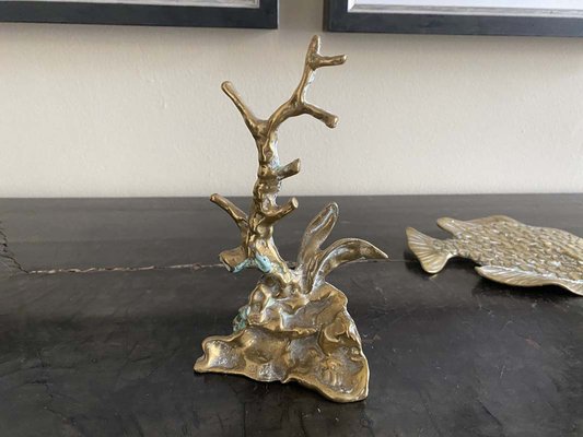 Vide-poche - coupelle ancienne en laiton – Forme de poisson sculpté | €50