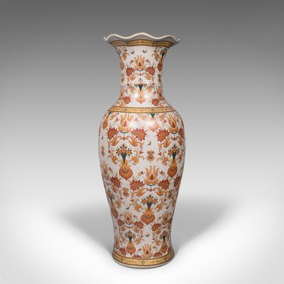 Tall Vintage Japanese Art Deco Ceramic Decorative Stem Vase, 1940