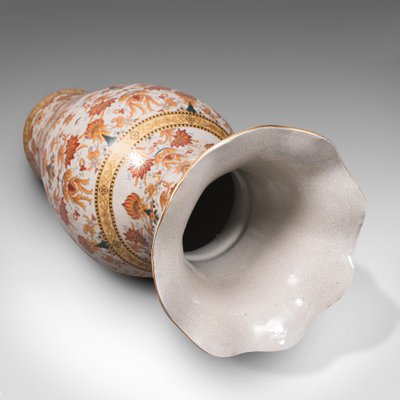 Tall Vintage Japanese Art Deco Ceramic Decorative Stem Vase, 1940