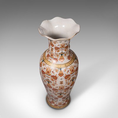 Tall Vintage Japanese Art Deco Ceramic Decorative Stem Vase, 1940