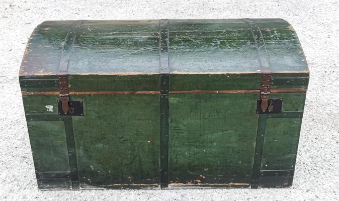 ヴィンテージ ダークグリーン トランク VTG Vacationer Steamer Green Trunk 36”x20”x13” | eBay