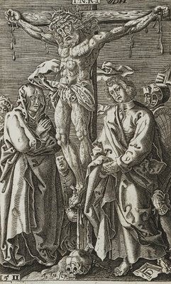 After Dürer, J. Goosens, Christ on the Cross, 17th-Century, Copper