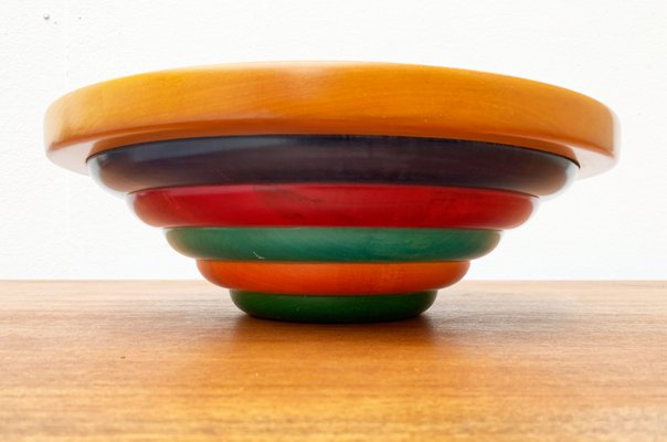 Postmodern Italian Wooden Bowl by Pietro Manzoni for sale at Pamono