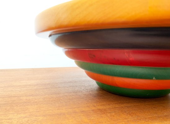 Postmodern Italian Wooden Bowl by Pietro Manzoni for sale at Pamono